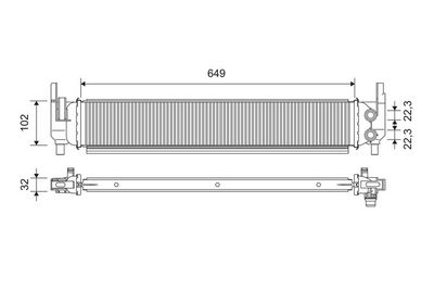 Radiator, engine cooling VALEO 701362