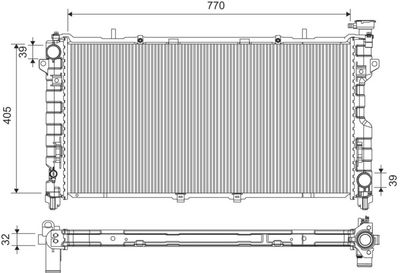 Radiator, engine cooling VALEO 701434