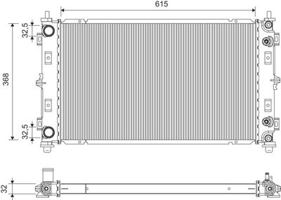 Radiator, engine cooling VALEO 701453