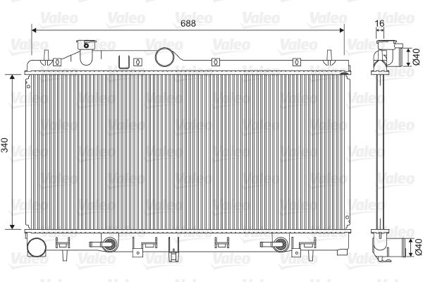 VALEO 701554 Radiator, engine cooling