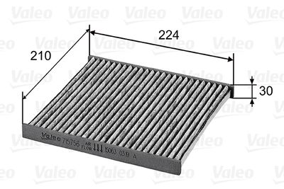Filter, cabin air VALEO 715756