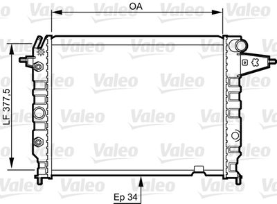 Radiator, engine cooling VALEO 730395