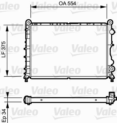 Radiator, engine cooling VALEO 730838