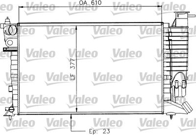 Radiator, engine cooling VALEO 730927