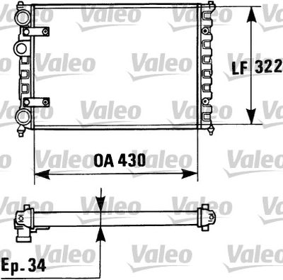 Radiator, engine cooling VALEO 730946
