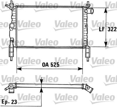 Radiator, engine cooling VALEO 730975