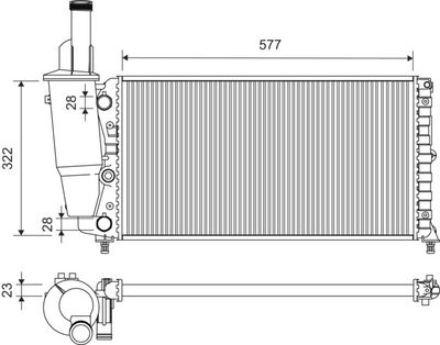 Radiator, engine cooling VALEO 730976