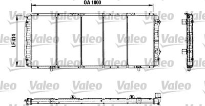 Radiator, engine cooling VALEO 730999