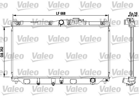 VALEO 731076 Radiator, engine cooling