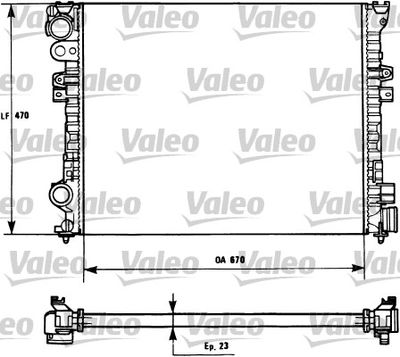 Radiator, engine cooling VALEO 731166