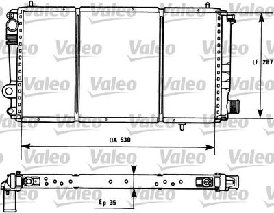 Radiator, engine cooling VALEO 731173