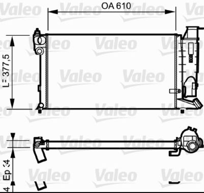 Radiator, engine cooling VALEO 731176