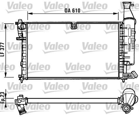 VALEO 731296 Radiator, engine cooling