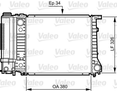 Radiator, engine cooling VALEO 731509