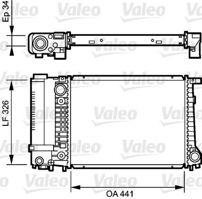 VALEO 731520 Radiator, engine cooling