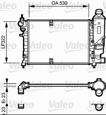 VALEO 731527 Radiator, engine cooling