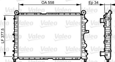 Radiator, engine cooling VALEO 731592