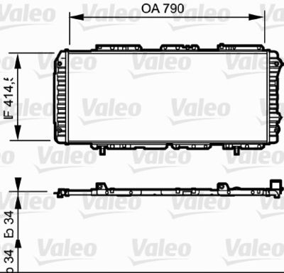 Radiator, engine cooling VALEO 731611