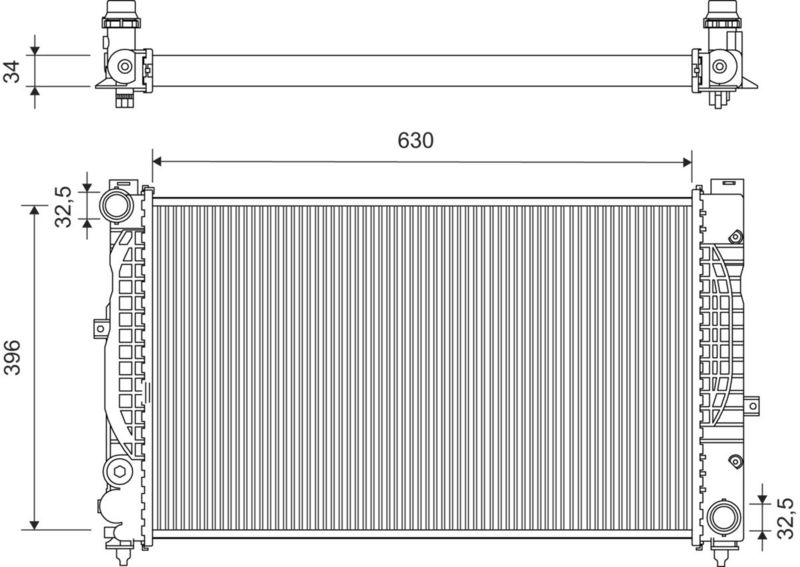 VALEO 731756 Radiator, engine cooling