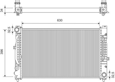 Radiator, engine cooling VALEO 731756