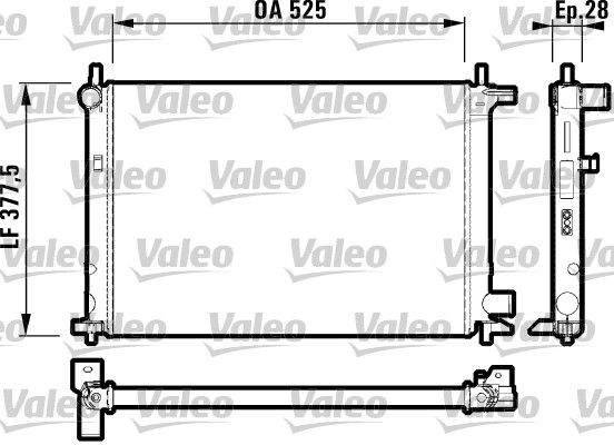 VALEO 732003 Radiator, engine cooling