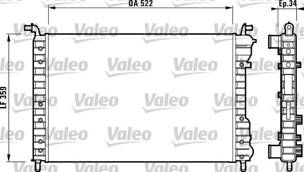 VALEO 732006 Radiator, engine cooling
