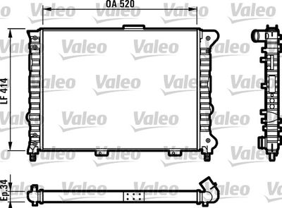 Radiator, engine cooling VALEO 732011