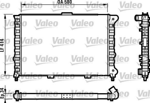 VALEO 732012 Radiator, engine cooling