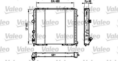 Radiator, engine cooling VALEO 732072
