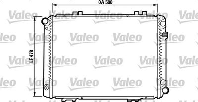 Radiator, engine cooling VALEO 732090