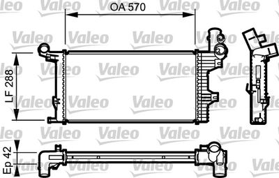 Radiator, engine cooling VALEO 732303