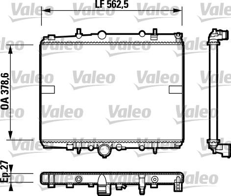 VALEO 732599 Radiator, engine cooling