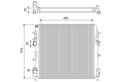 Radiator, engine cooling VALEO 732687