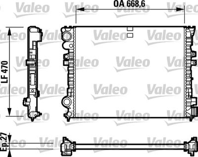 Radiator, engine cooling VALEO 732692
