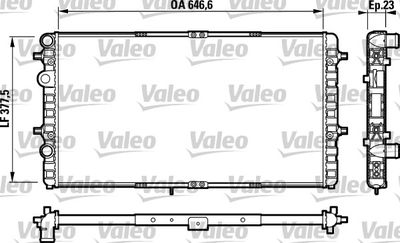 Radiator, engine cooling VALEO 732698