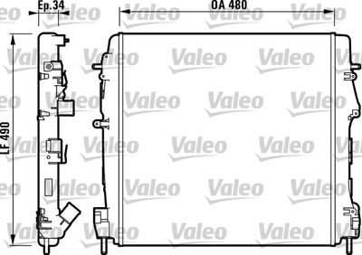 Radiator, engine cooling VALEO 732717