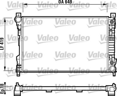 Radiator, engine cooling VALEO 732740