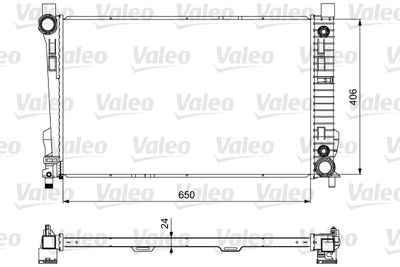 Radiator, engine cooling VALEO 732741