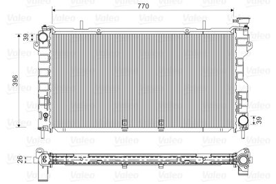 Radiator, engine cooling VALEO 732757