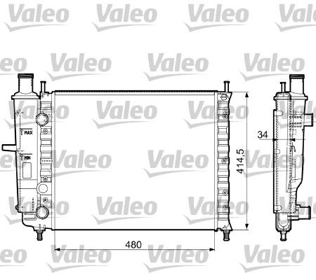 VALEO 732788 Radiator, engine cooling