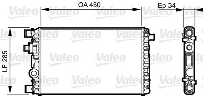 Radiator, engine cooling VALEO 732789