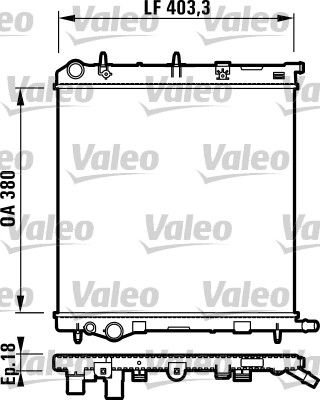 VALEO 732831 Radiator, engine cooling