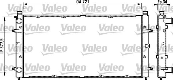 VALEO 732845 Radiator, engine cooling