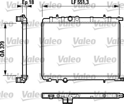 VALEO 732887 Radiator, engine cooling