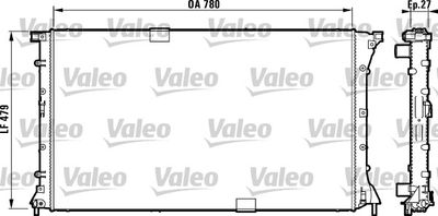 Radiator, engine cooling VALEO 732911