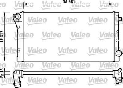 Radiator, engine cooling VALEO 732925