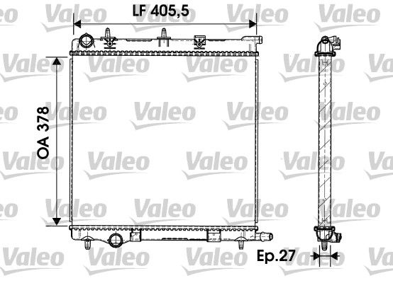 VALEO 732930 Radiator, engine cooling