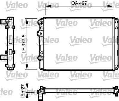 Radiator, engine cooling VALEO 732953
