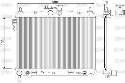 Radiator, engine cooling VALEO 733142
