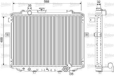 Radiator, engine cooling VALEO 733227